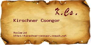 Kirschner Csongor névjegykártya