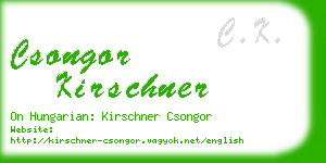 csongor kirschner business card